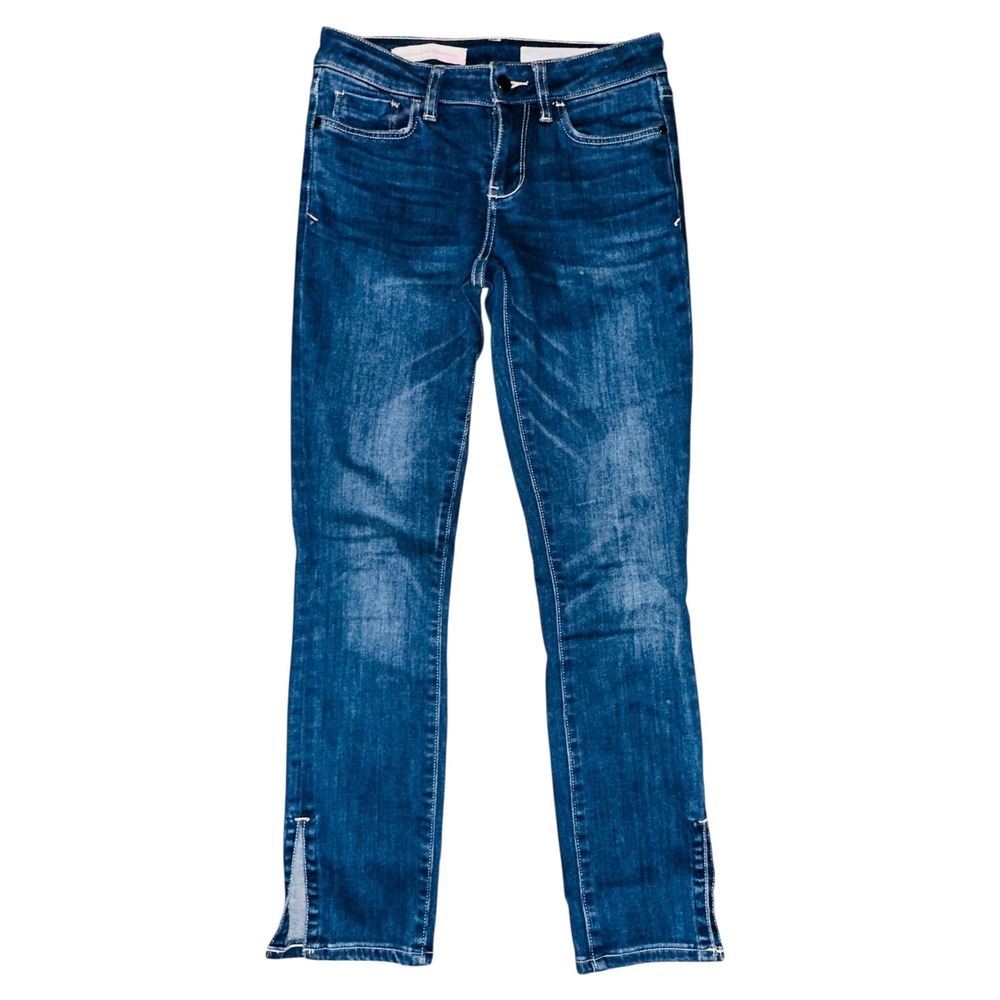 WB5 Anthropolgie Pilcro Letterpress Ankle Slit Denim Jeans Dark Wash Size 25